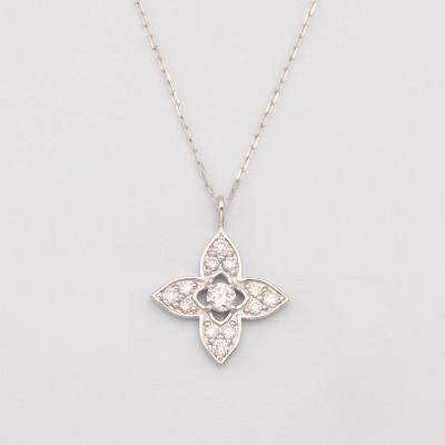 ふるさと納税 昭和町 PT900/PT850 0.15ct ダイヤモンド ペンダントネックレス HH-019744