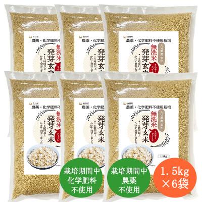 ふるさと納税 九重町 発芽玄米(大分県産ミルキークイーン) 無洗米1.5kg×6袋(9.0kg) 令和7年産