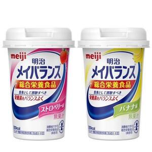 明治 メイバランス Miniカップ 2種類24本(ストロベリー・バナナ)  / meiji メイバランスミニ 総合栄養食品 栄養食品 栄養補給 介護飲料 飲みきりサイズ 高エネルギー 常温 まとめ買い