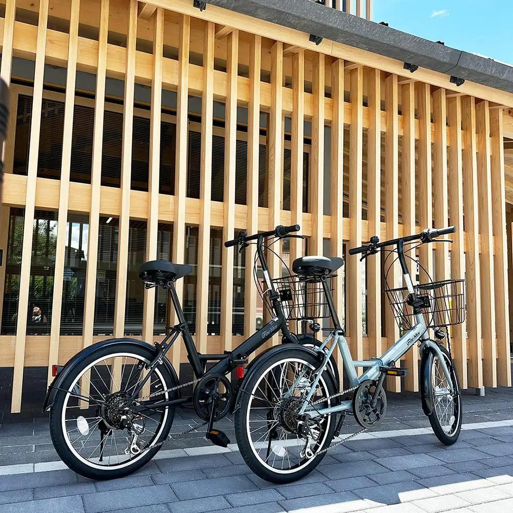 完成品でお届け！折りたたみ自転車 20インチ シマノ製外装６段変速 【マットブラック（K41T）】｜京都 自転車専門店 人気 ROXY-FBFD206