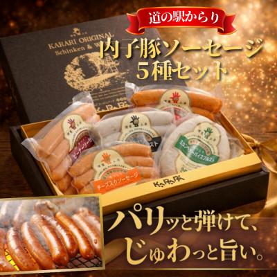 ふるさと納税 内子町 愛媛県内子町の道の駅からりの人気燻製商品詰め合わせ!内子豚ソーセージ5種セット