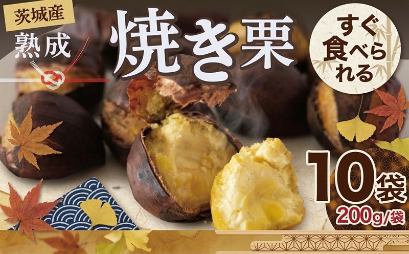 
            【 吉原農場 の 完熟栗 】 熟成 焼き栗 10袋 ( 200g × 10袋 ) 令和7年産 完熟 栗 くり クリ 栗ごはん 贈答 ギフト 果物 フルーツ 数量限定 旬 秋 冬 正月 おせち [CX017ci]
          