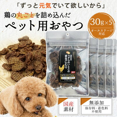 【ふるさと納税】国産鶏まるごと使用 ペット用おやつ まるごとり30g×5袋【1755629】