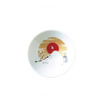 ふるさと納税 多治見市 【温度で変化する器】【美濃焼】 平盃(白)1個『冷感富士山』 |  | 01