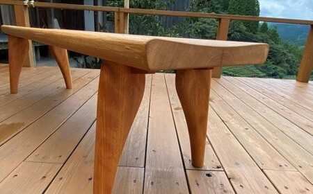 【1点限り】『秦心工房』楢のベンチ＜配送不可：北海道・沖縄・離島＞ 工芸品 手作り ハンドメイド 手仕事 ベンチ イス 椅子 木の椅子 楢 インテリア 家具 職人技 福岡県 八女市 116-005