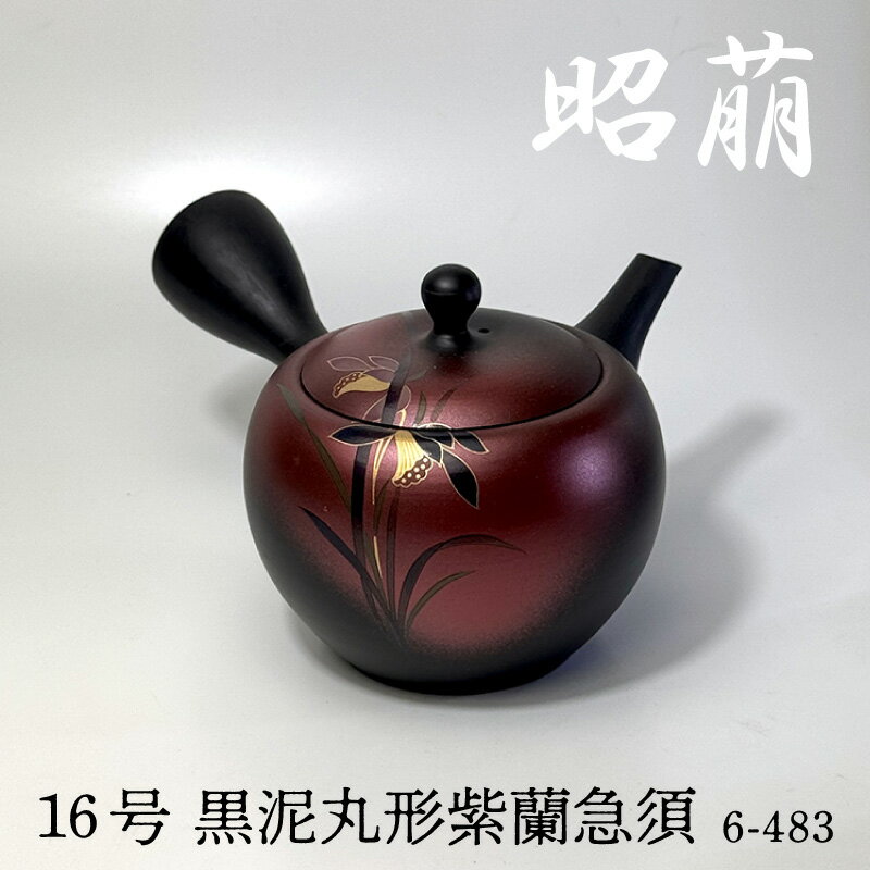 【ふるさと納税】昭萠 16号 黒泥丸形紫蘭 急須 6-483《 常滑焼 》 急須 焼き物 職人手作り 日本製品 伝統技法 工芸品 常滑焼急須 茶器 日本六古窯 伝統工芸品 茶器 プレゼント 愛知県 常滑市 送料無料
