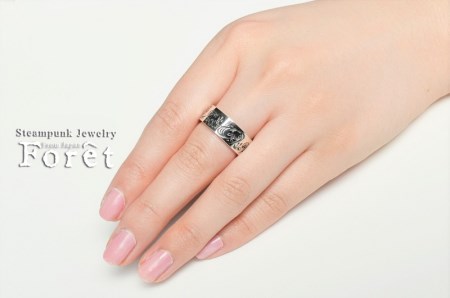 【ハンドメイドアクセサリー】和柄リング(桜)