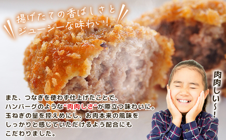 ＜はなが牛を使用した合挽メンチカツ 計21個＞ 3個入り オリジナル おつまみ 手作り 肉肉しい お肉 牛肉 はなが牛 国産 メンチカツ 肉加工品 冷凍食品 揚げ物 おかず 夕食 特産品 ゆうぼく 愛