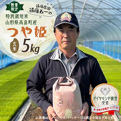 ふるさと納税 高畠町 【数量限定】玄米 令和8年 遠藤農園 遠藤五一 つや姫 特別栽培米 5kg