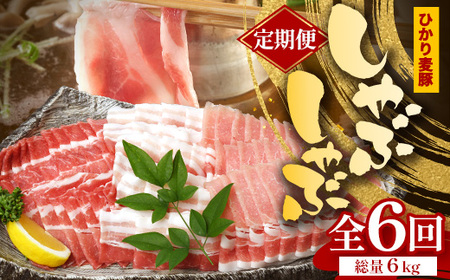 ［新春］【定期便全6回】鹿児島県産 ひかり麦豚 しゃぶしゃぶ 食べ比べセット 約1kg（200g×5パック） トレーなし 冷凍 HM-15 | 肉 お肉 にく 豚肉 ロース 肩ロース バラ肉 スライス 真空冷凍 産地直送 新鮮 小分け 甘み 産地直送 鹿児島県 南大隅町 ひかり麦豚直売所