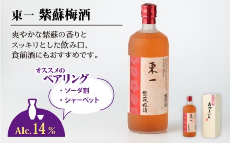 東一 梅酒飲み比べ 3種  (東一 本格梅酒・黒糖梅酒・紫蘇梅酒) 各720ml【嬉野酒店】[NBQ007] 東一 梅酒 地酒 酒 お酒 日本酒 佐賀の酒 嬉野市の酒