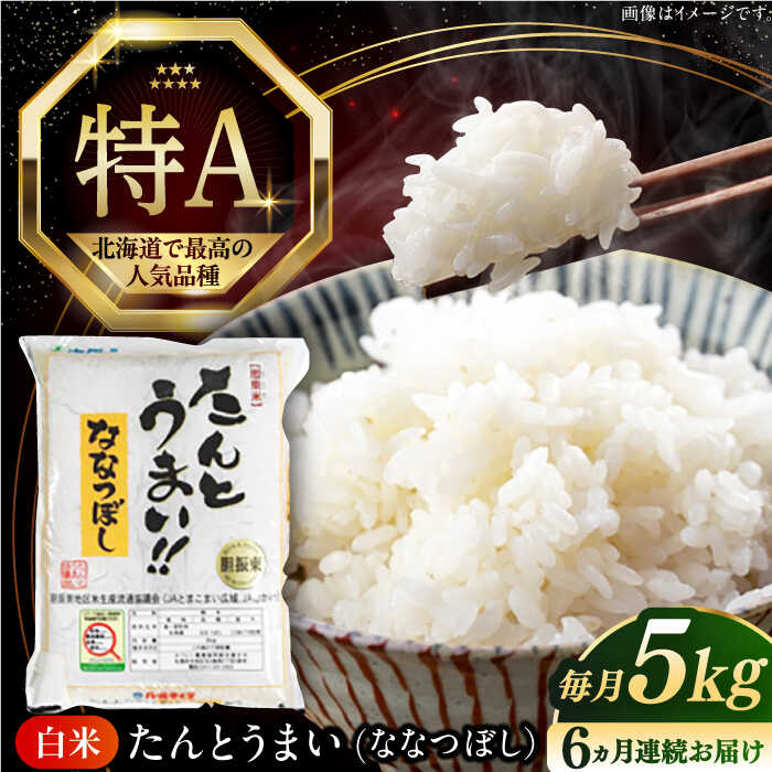 【ふるさと納税】 新米 令和7年産 米 5kg 全6回定期便 特A ななつぼし [たんとう米] 北海道 白米 《厚真町》【とまこまい広域農業協同組合】 6ヵ月 連続 毎月 米 お米 白米 ご飯 ななつぼし 北海道 定期便 [AXAB077]