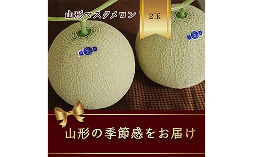 
            山形県庄内産 マスクメロン 2玉 約2.6kg 緑肉 【2025年8月から発送】  青肉メロン メロン 青肉 デザート フルーツ 果物 くだもの 果実 食品 山形県 FSY-1065
          