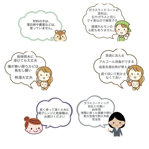 お洒落な吉野杉のお茶碗　木製茶碗　津田瑞苑　／　ガラスウッドコート　結婚祝い　ギフト　奈良県　宇陀市_イメージ3