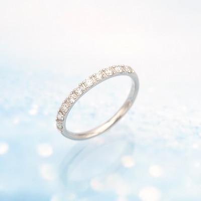 ふるさと納税 山梨県 PT900 0.3ct 一文字ダイヤモンドリング　#18　HR-009177 |  | 01