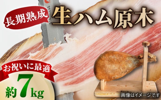 【数量限定】長期熟成 生ハム 原木1本（約7kg） / パーティー / 佐賀県 / 有限会社田嶋畜産 [41ATBP004]