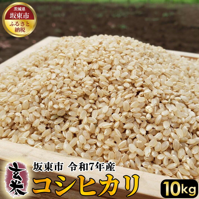 【ふるさと納税】No.401 玄米　コシヒカリ10kg【令和7年産】 ／ 自然 お米 米 こめ 送料無料 茨城県