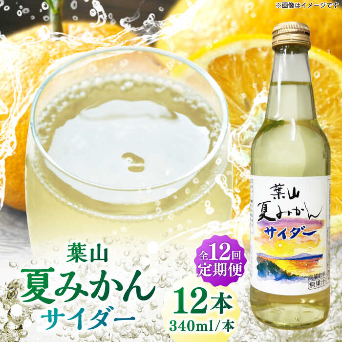【ふるさと納税】【全12回定期便】葉山夏みかんサイダー（12本入り） ／ ジュース 炭酸 ミカン 神奈川県 特産品【リカーズかさはら】[ASBB006]