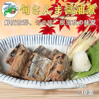 ふるさと納税 根室市 【北海道根室産】旬さんま醤油煮190g×10缶 B-78025