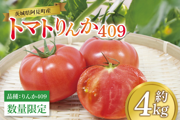 
                  【先行予約 5月下旬から順次配送】トマト（品種：りんか409）　約4kg【野菜 甘みと酸味 とまと 茨城県 阿見町産】(76-08)
                