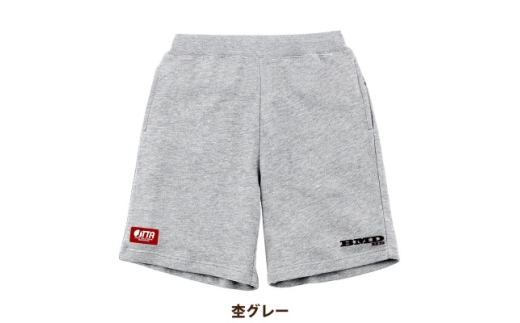 JTTA公認　卓球ユニフォーム＜男女兼用:XXLサイズ＞スウェットゲームハーフパンツ　杢グレー【1667349】