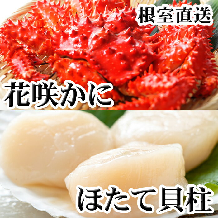 【ふるさと納税】 花咲かに300g前後〜450g前後×1尾、ほたて貝柱200g A-76037