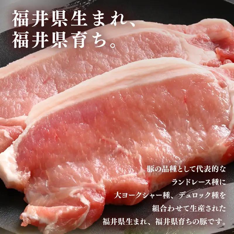 【ブランド豚】ふくいポーク 100g × 4枚 合計400g（2枚入 × 2p）国産豚肉 冷凍 カツ [e02-a040]