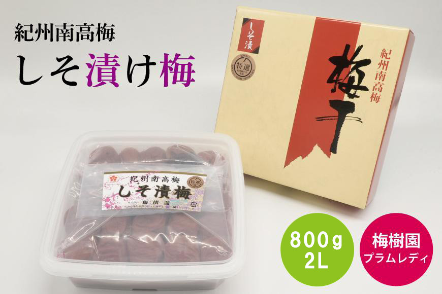 【特選】しそ漬け梅 800g 2L A-085a