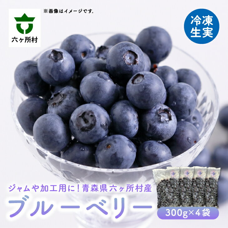 【ふるさと納税】《先行予約 2026年7月下旬～順次出荷》冷凍 B級品 ブルーベリー 300g 4パックセット 果物 フルーツ 果実 ジャム スムージー 旬 新鮮 グルメ お取り寄せ ギフト お中元 お歳暮 ふるさと 返礼品 六ヶ所村 青森 送料無料 【福岡商店】