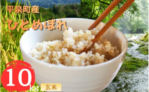 令和7年産 平泉町産 ひとめぼれ 玄米10kg / こめ コメ 米 お米 おこめ 玄米 ご飯 ごはん ライス 山水【aoki007A】