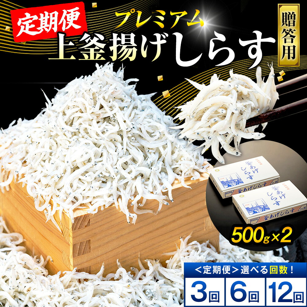 【ふるさと納税】定期便 しらす 1kg ( 500g × 2箱 ) 3 ～ 12回 釜揚げしらす 冷凍 箱入り 3回 6回 12回 惣菜 弁当 便利 ランキング 減塩 無添加 無着色 ご飯 ごはん 丼 料理 国産 カネ成 シラス おつまみ お取り寄せ ふるさと納税しらす 南知多町