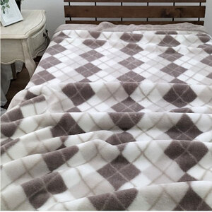 ＜ロング＞吸湿発熱ボリューム2枚合せ毛布 140×220cm ベージュ1枚 JM-2203LBE