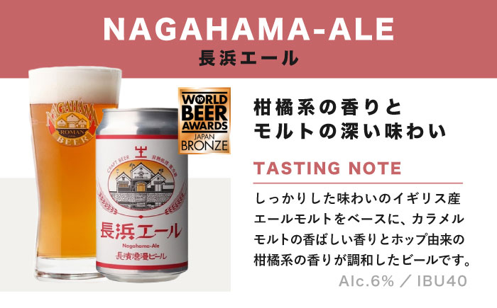 長浜浪漫ビール 定番3種 6本ビールセット   酒 クラフトビール 地ビール ご当地ビール 飲み比べ