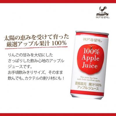 ふるさと納税 各務原市 神戸居留地 アップル ジュース100% 185g缶×30本1ケース 果汁 濃縮還元【1136】 |  | 01