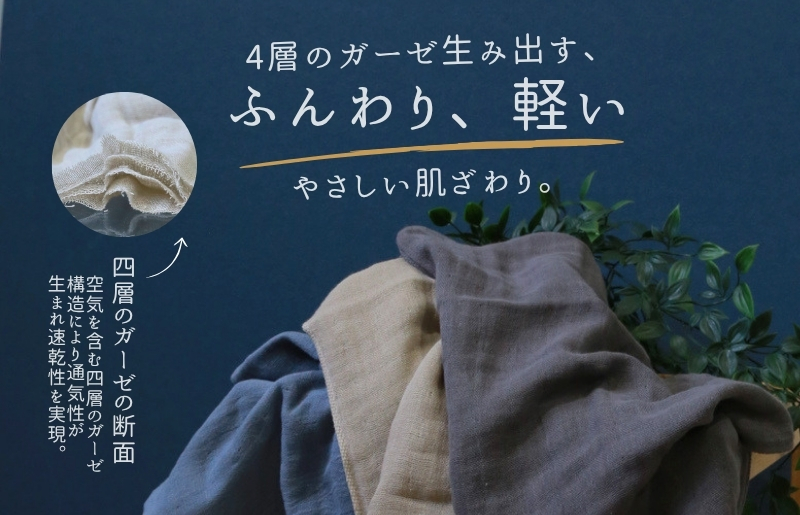 4重ガーゼ フェイスタオル 8枚セット（サンドベージュ＆ダークグレー）【泉州タオル たおる タオル 普段使い 無地 シンプル 日用品 大阪 泉佐野 大阪府 泉佐野市】