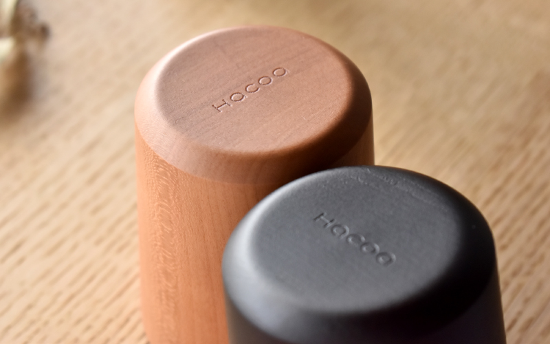 【Hacoa】食卓に温もりを添える天然木チェリーのコップ「Wooden Cup」 チェリー