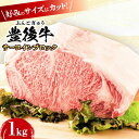 【ふるさと納税】【厳選部位】おおいた豊後牛 サーロイン ブロック 1kg 日田市 / 株式会社MEAT PLUS　牛 うし 黒毛和牛 和牛 豊後牛[AREI023]