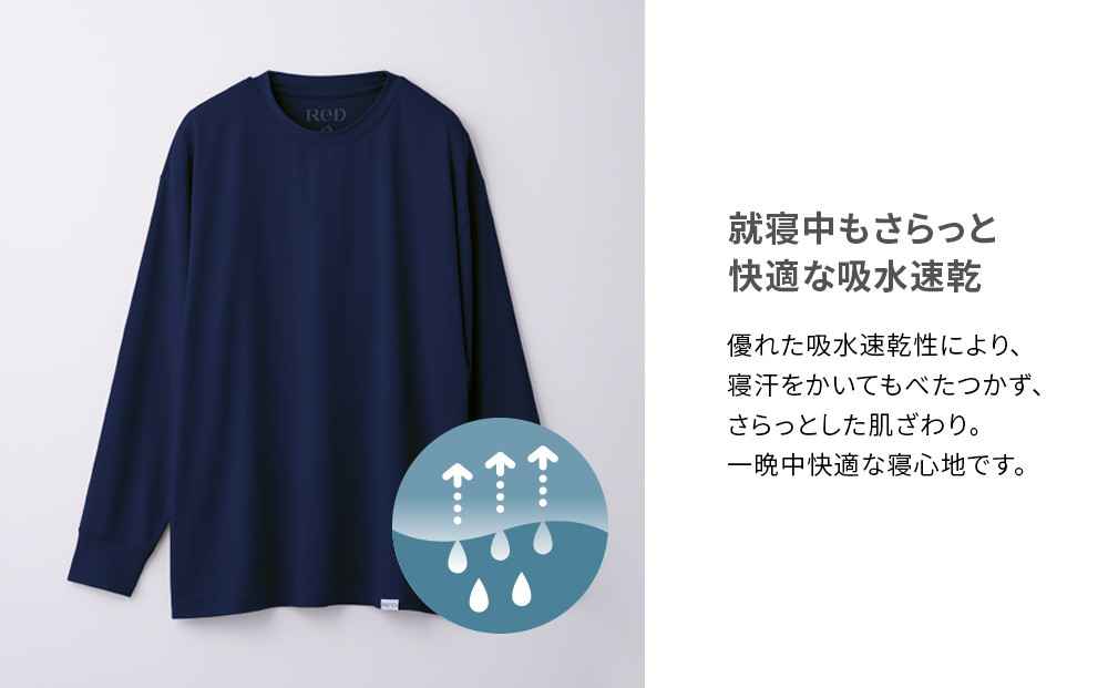 【男女兼用 LLサイズ ブラック】ReD スリープ プルオーバー長袖