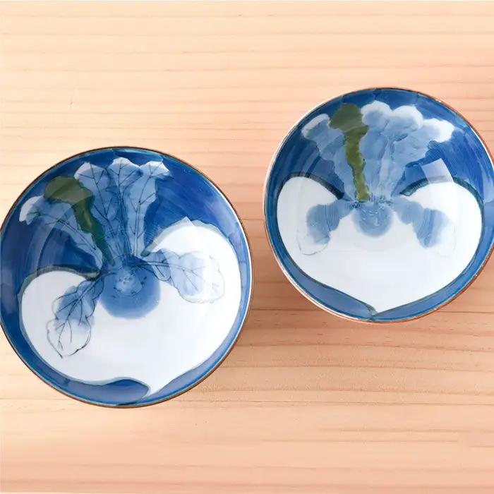 【波佐見焼】かぶ 夫婦 茶碗 縁起のいい柄シリーズ 食器 皿 【大新窯】 [DC26]  波佐見焼