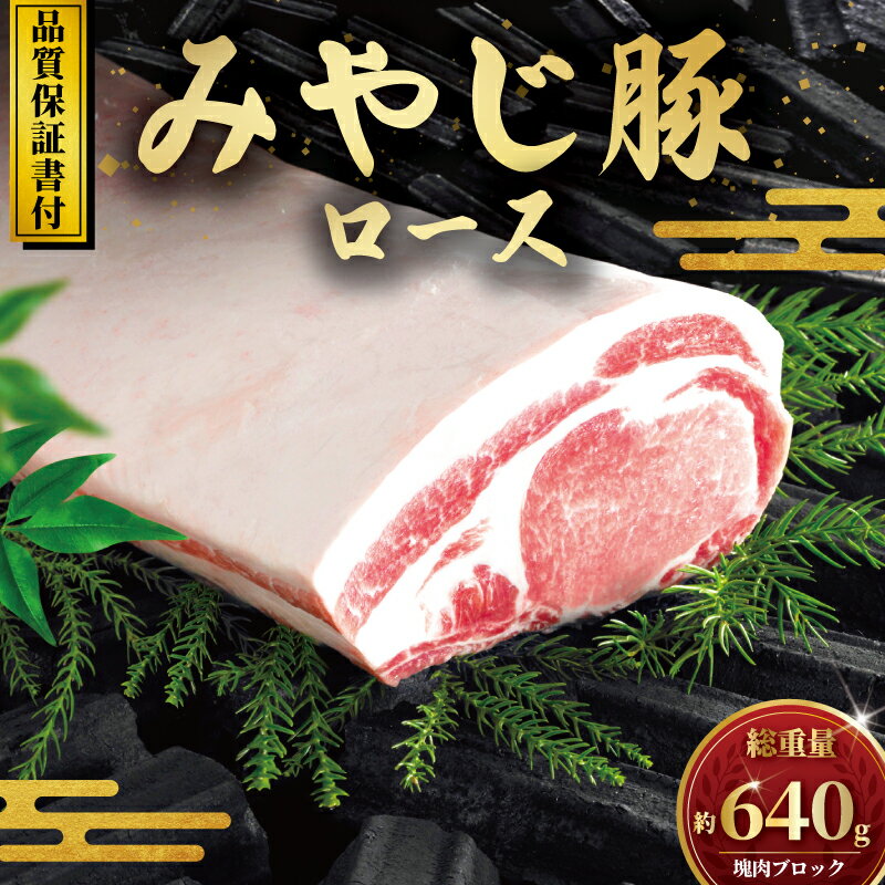 【ふるさと納税】 国産 豚肉 希少 ブランド豚 豚ロース ブロック 640g 冷蔵 ブランド 豚 ぶた 肉 ブタ ロース肉 ブロック肉 塊 豚カツ トンカツ とんかつ ローストポーク チャーシュー 豚 生姜焼き BBQ バーベキュー 真空パック 食品 お取り寄せ みやじ豚 神奈川 湘南 藤沢