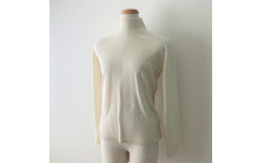 レディースセーター（ベビーカシミヤ100%）　ホワイト（Ｍサイズ） 20401M