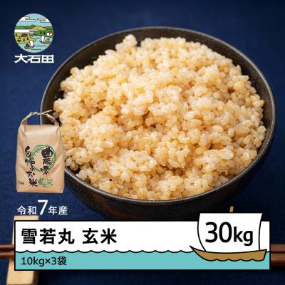 ふるさと納税 大石田町 米 令和7年産 雪若丸 玄米 30kg 10kg×3袋 順次発送 ap-yugxa10x3
