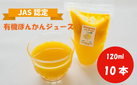 ぽんかん ジュース 120ml ✕ 10個 柑橘 ポンカン 詰め合わせ 田條園 ストレートジュース 柑橘飲料 みかん 柑橘 飲料 飲み物 人気 じゅーす 贈答 贈り物 有機 防腐剤 添加物 不使用 高