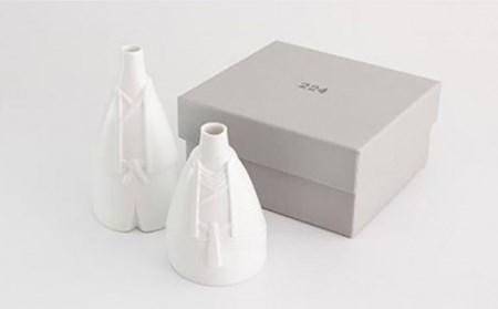 トノヒメ 花瓶 2点set【224porcelain】[NAU041] 肥前吉田焼 焼き物 やきもの 器 うつわ 皿 さら