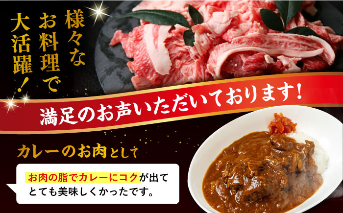 【全3回定期便】博多和牛 切り落とし 2kg（500g×4P） 糸島市 / 幸栄物産 [ABH029] 肉 牛肉 博多 和牛 黒毛和牛 切り落とし 500g 小分け 袋