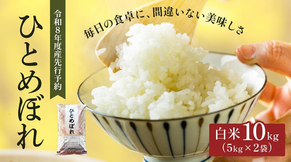 令和8年産 新米 ひとめぼれ 10kg ( 5kg × 2袋 ) 先行予約 米 お米 白米 精米 こめ コメ 令和8年 宮城県産