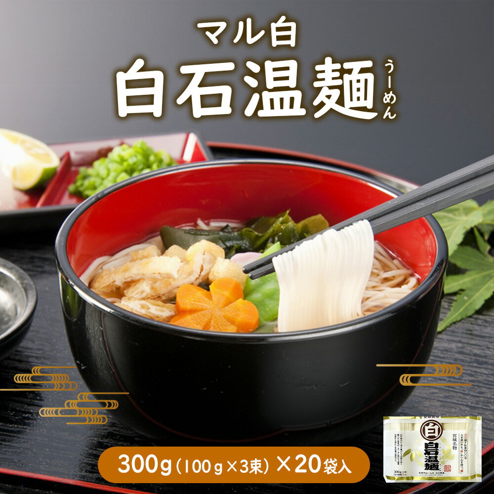【ふるさと納税】そうめん 国産 温麺 うーめん 麺 300g 20袋 | 取り寄せ お歳暮 お中元 ギフト マル白 白石温麺 ふるさと納税 宮城県 白石市【08158】