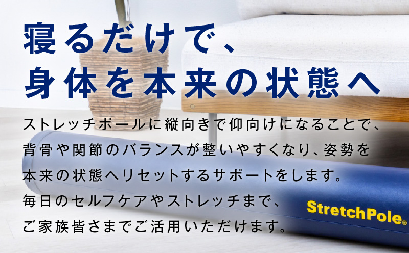 【LPN社製】ストレッチポールEX アイボリー 2本セット【正規品 セルフケア ストレッチ エクササイズ 腰痛 肩こり 体幹 コアトレ】 100F077