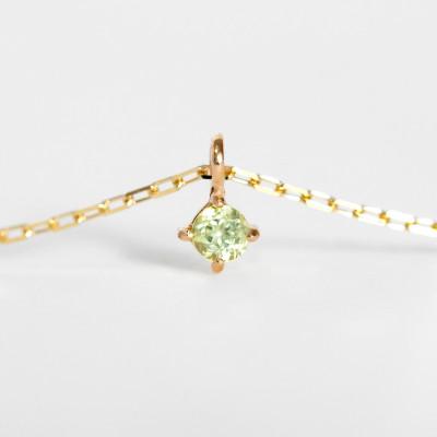 ふるさと納税 大津市 【10金 8月誕生石 ペリドットネックレス】大人シンプル 華奢見えチェーン 天然石 一粒ペンダント |  | 02