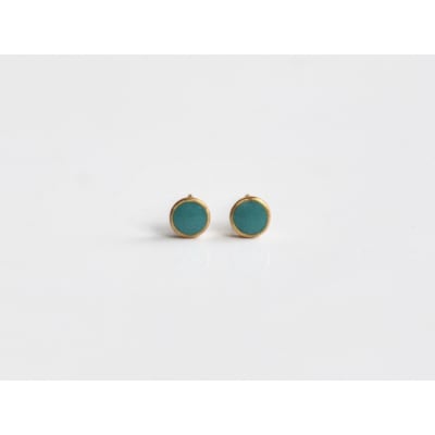 Kenichi Kondo　Point pierce(七宝ピアス)・ターコイズ